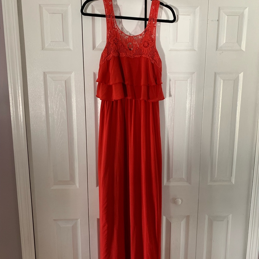 Crochet Detail Maxi Dress